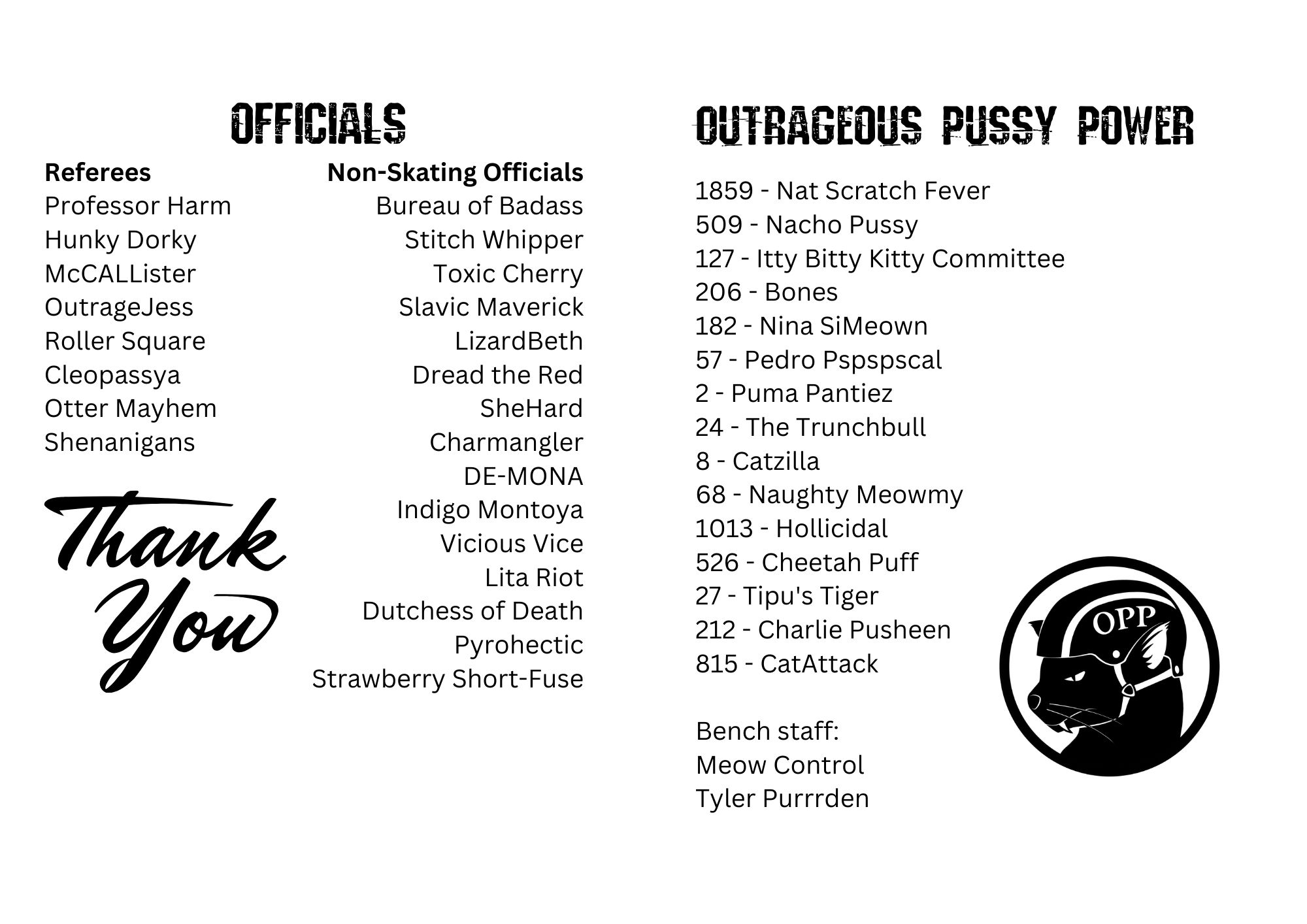 Officials and visiting team