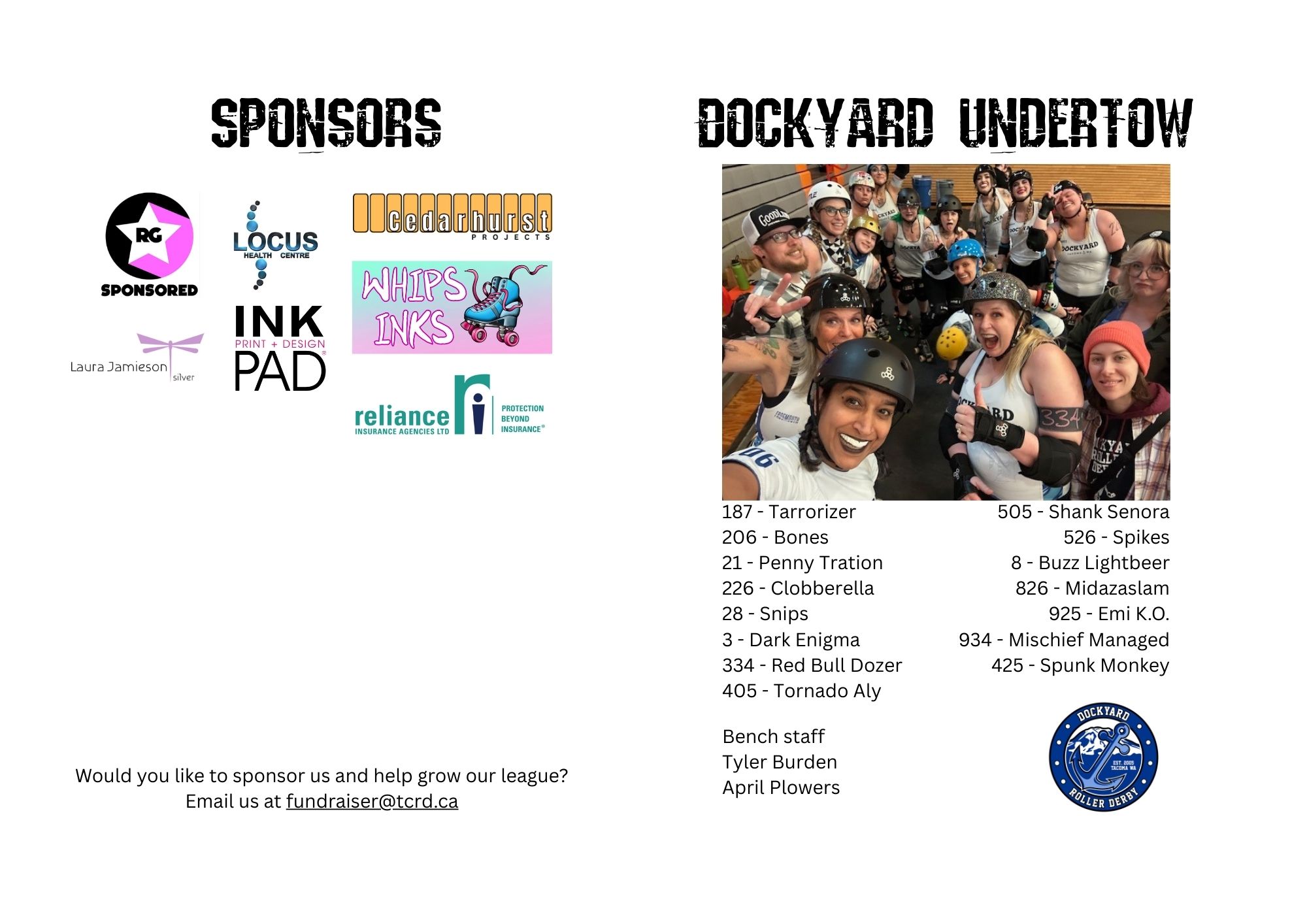 Sponsors and visiting team #2