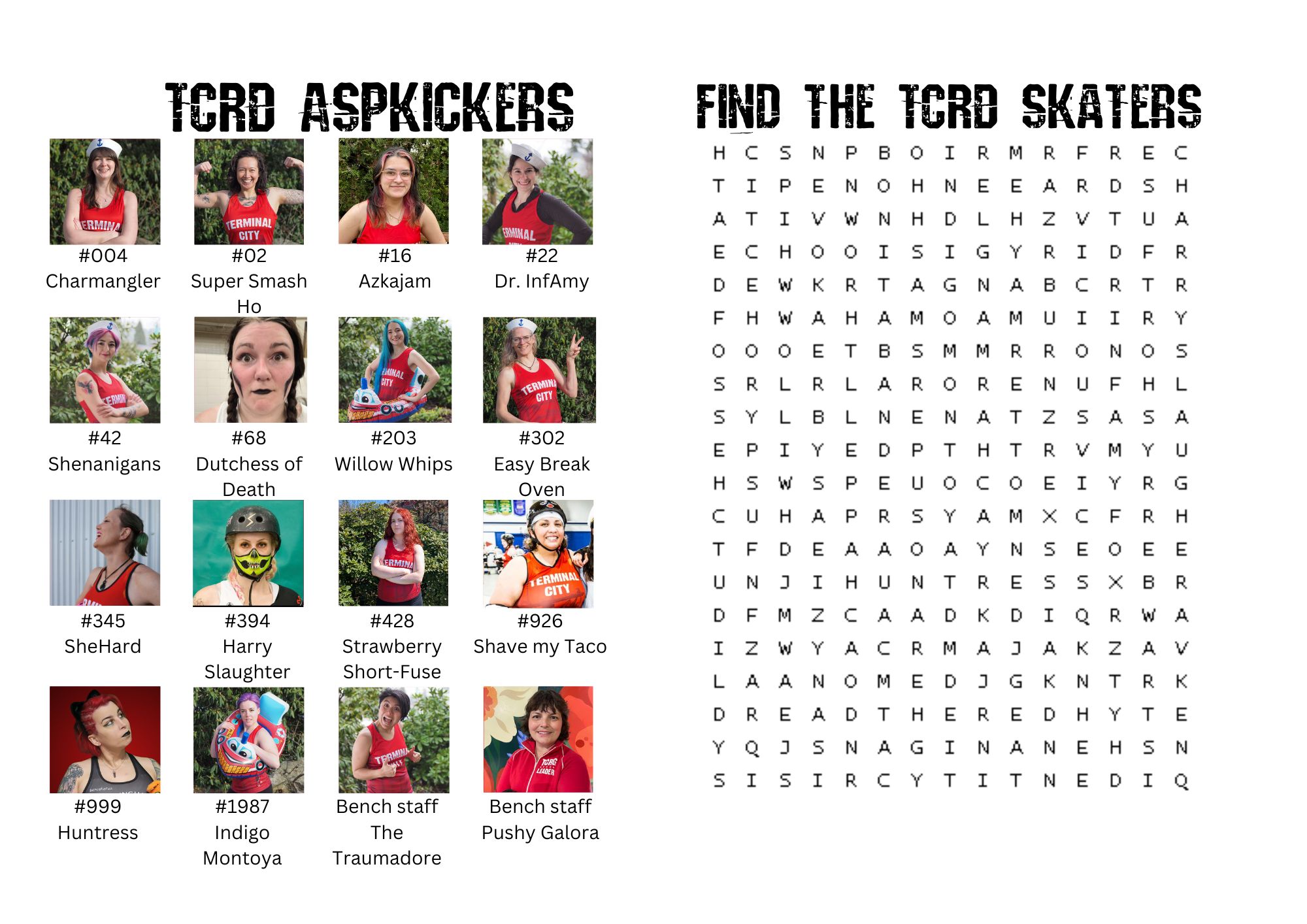 Asp Kickers team and word search